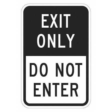 LYLE Exit Sign For Parking Lots, 18 in H, 12 in W, Aluminum, Vertical Rectangle, T1-1911-HI_12x18