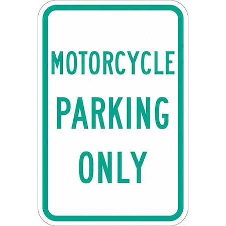 LYLE Motorcycle Parking Sign, 18" x 12, T1-1037-DG_12x18