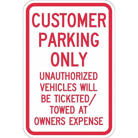 LYLE Customer Parking Sign, 18" x 12, T1-1178-DG_12x18
