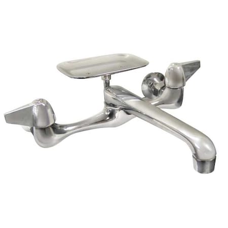 DOMINION FAUCETS Straight Kitchen Faucet, Manual, 8" Mount, 2 Hole