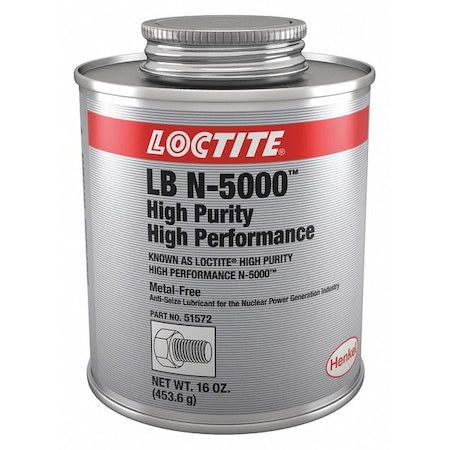 LOCTITE Anti-Seize, Nuclear Grade, Brush-Top Can, 1 lb, Nickel Base, 2400 Degrees F Max Op Temp, Paste