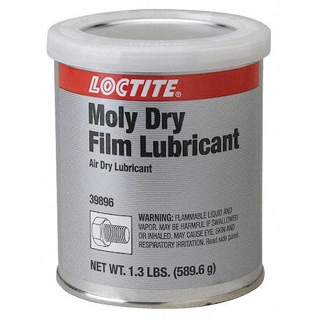 LOCTITE General Purpose Dry Lubricant, 1.3 lb, Can, Molybdenum Base, 750 Degrees F Max Op Temp, Black, LB 8017 Series