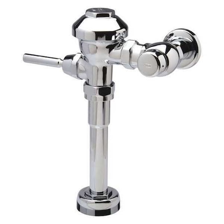 ZURN Urinal Manual Flush Valve, 3 gpf gpf, Polished Chrome, 1 in, 1 1/4 in Spud Coupling