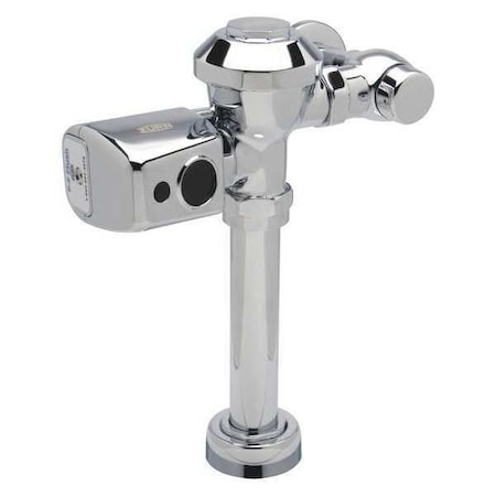 ZURN Toilet Automatic Flush Valve, 3.5 gpf gpf, Polished Chrome, 1 in, 1 1/2 in Spud Coupling