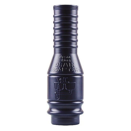 DRAIN KING Drain Adapter, Plastic, 10" L, Blue
