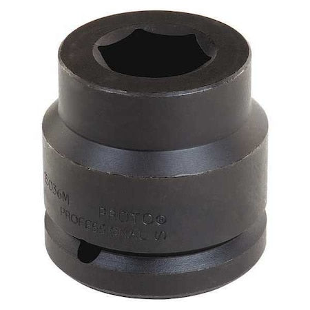 PROTO 1 1/2 in Drive Impact Socket 80 mm Size 6 pt Standard Depth, Black Oxide