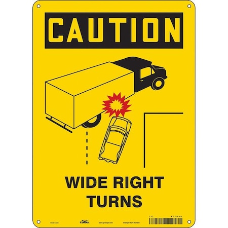 CONDOR Traffic Sign, 14 in H, 10 in W, Vinyl, Vertical Rectangle, English, 477U50