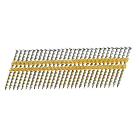 SENCO Collated Framing Nail, 2-1/2 in L, 10.3 ga, Bright, Flat Head, 20 Degrees, 4000 PK