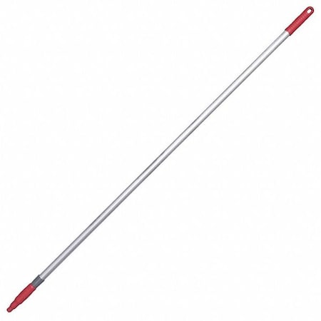 N/A 60-5/16" to 108-9/16" Threaded Extension Handle, 1 1/4 in Dia, Red, Aluminum/Plastic