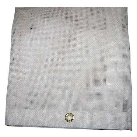 MAURITZON Standard Duty Tarp, 7 ft 9 in x 12 ft, 5 Mil, White, Vinyl, Tear Resistant, UV Resistant