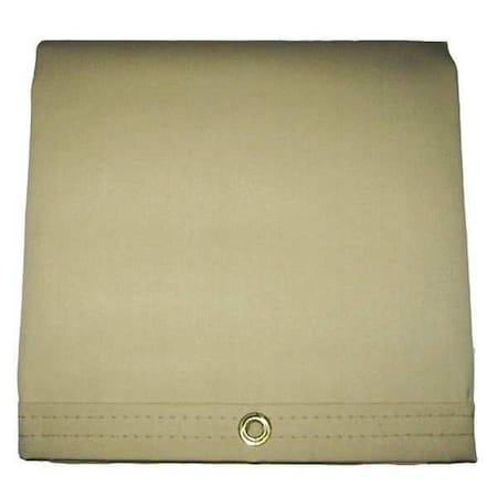 MAURITZON Heavy Duty Tarp, 7 ft 9 in x 12 ft, 20 Mil, Tan, Vinyl