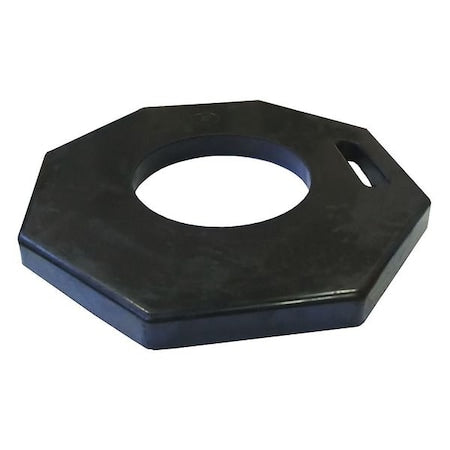 N/A Traffic Cone Base, Rubber, 1 1/2 in Height, 17 1/2 in Length, 16.5 lb, Black