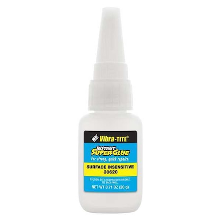 VIBRA-TITE Instant Adhesive, 306 Series, Clear, 0.1 oz, Tube