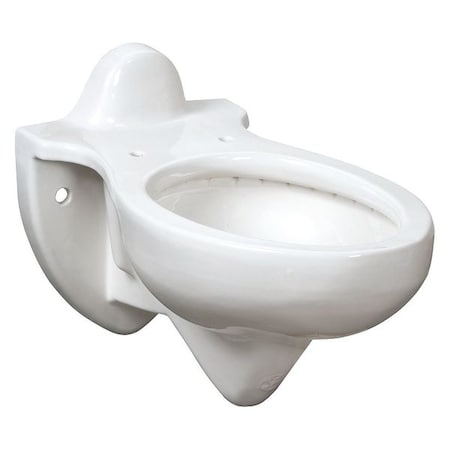 AMERICAN STANDARD Toilet Bowl, 1.6 gpf, Flushometer, Wall Mount, Elongated, White