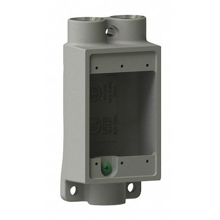 HUBBELL KILLARK Electrical Box, 18 cu in, FSCC Box Type, 1 Gang, Malleable Iron, Rectangular Shape