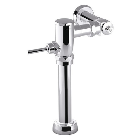 KOHLER Flushometer 1.6 gpf, Polished Chrome, Single Flush, Toilet