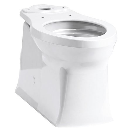 KOHLER Toilet Bowl, 1.28 gpf, Gravity Fed, Floor Mount, Elongated, White