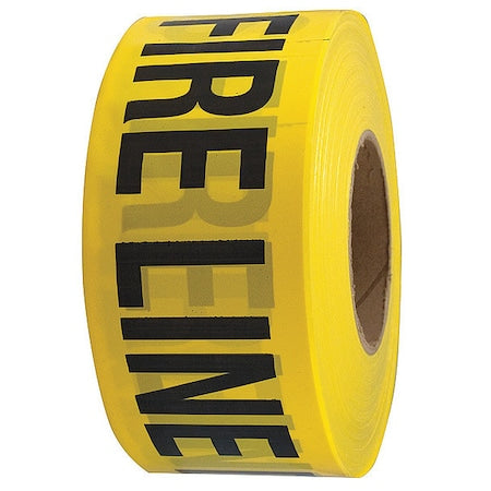 N/A Barricade Tape, Fire Line Do Not Cross, 3 in Wide x 1000 ft Long, Polyethylene, 1.6 mil Thickness