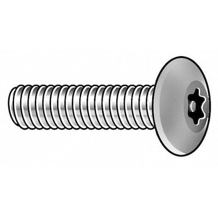 TAMPER-PRUF SCREWS #10-32 x 1 in Torx Button Tamper Resistant Screw, Black Oxide Finish, Steel, 25 PK