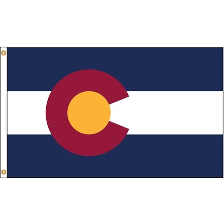 ANNIN FLAGMAKERS Colorado Flag, 5x8 Ft, Nylon