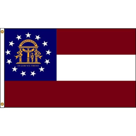 ANNIN FLAGMAKERS Georgia Flag, 5x8 Ft, Nylon