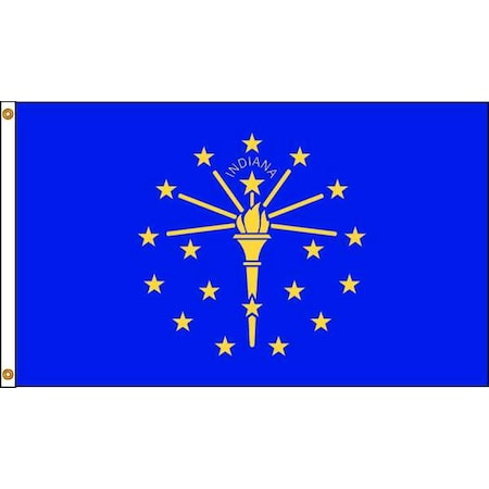 ANNIN FLAGMAKERS Indiana Flag, 4x6 Ft, Nylon