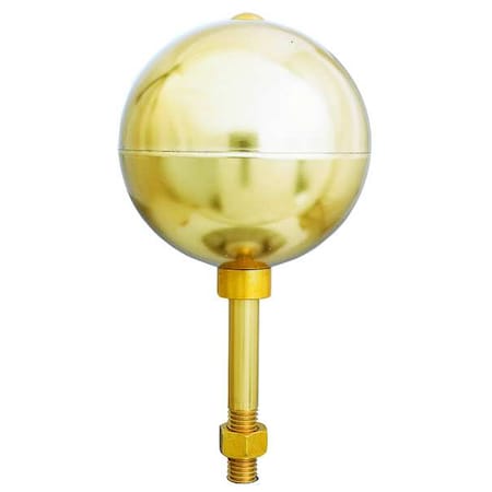 ANNIN FLAGMAKERS Ball Ornament, Aluminum, Gold