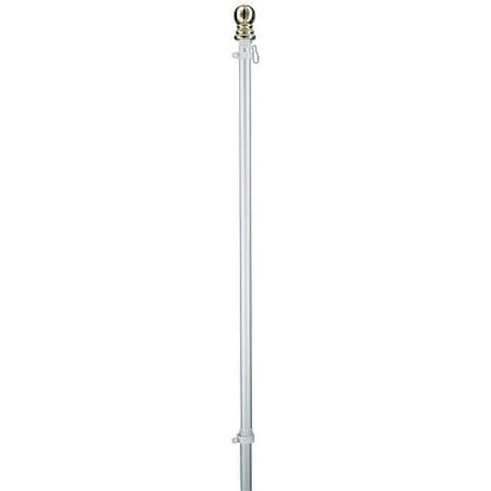 ANNIN FLAGMAKERS 2-Piece Spinning Pole, Aluminum, Silver