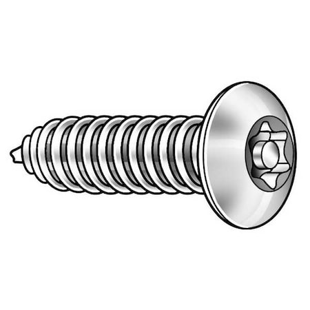 TAMPER-PRUF SCREWS Tamper Resistant Screw, 1 in, Black Oxide Finish, Steel, Button Head Torx Drive, 25 PK