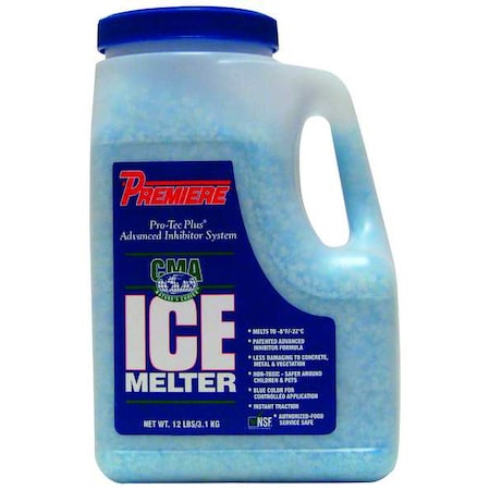 PREMIERE 12 lb Jug Ice Melt, Granular, -8 Degrees F, Blue