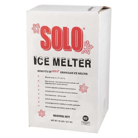 SOLO Ice Melt, Granular, 50 lb. Carton, -5 F