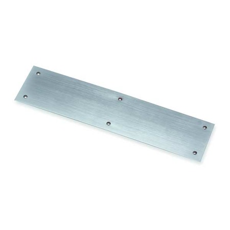 ROCKWOOD Door Push Plate, Stainless Steel, 15"L x 3-1/2"W, 0.05" Proj.