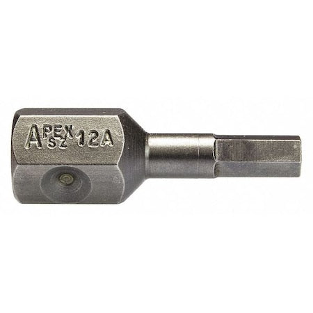 APEX TOOL GROUP 7/16 in Drive Hex Insert Bit SAE 3/16 in Tip, 1 3/8 in L