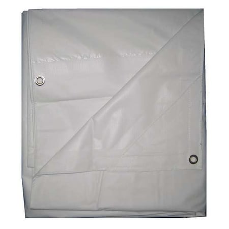 N/A Standard Duty Tarp, 14 ft 2 in x 19 ft 6 in, 5.1 Mil, White, Polyethylene