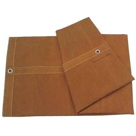 N/A Standard Duty Tarp, 15 ft 6 in x 23 ft 6 in, 20 Mil, Brown, Cotton Canvas