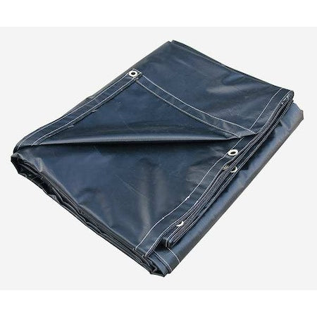 N/A Heavy Duty Tarp, 11 ft 4 in x 19 ft 6 in, 20 Mil, Black, Vinyl