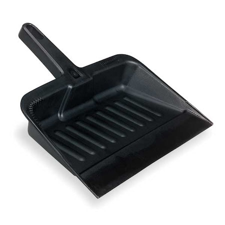 RUBBERMAID COMMERCIAL Hand Held Dust Pan, Black, Polypropylene, Overall Width: 8 1/4 in