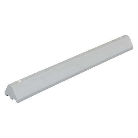 N/A Parking Curb, HDPE, 4 in Height, 6 ft Length, 15 lb, White