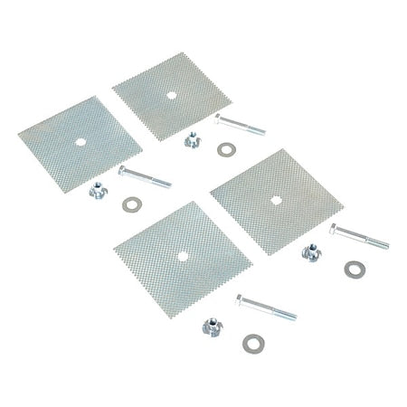 N/A Parking Curb Glue Down Kit, Stainless Steel, Steel, 5/8" Height, 5" Length, Silver