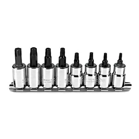 PROTO 3/8" Drive Bit Socket Set, Torx, 8 pcs