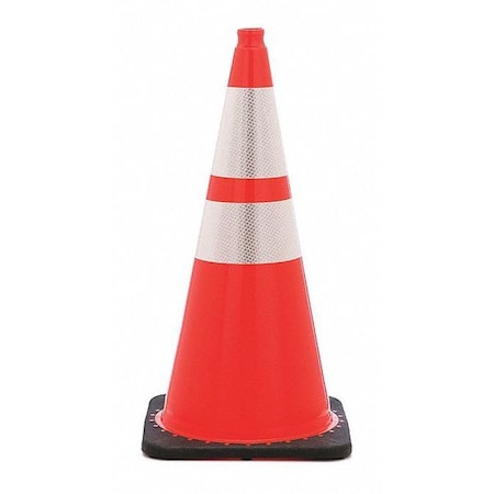 N/A Traffic Cone, PVC, High-Intensity Prismatic, 28 in Height, 5 lb, Orange