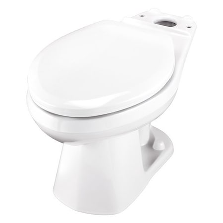 GERBER Toilet Bowl, 1.0 gpf, Pressure Assist Tank, Floor Mount, Elongated, White