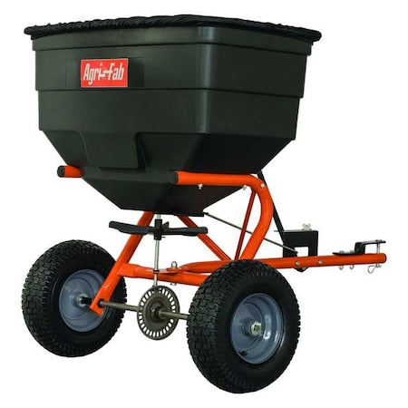 AGRI-FAB 185 lbs Cap Broadcast Tow Behind Spreader For Fertilizer, Grass Seed & Ice Melt