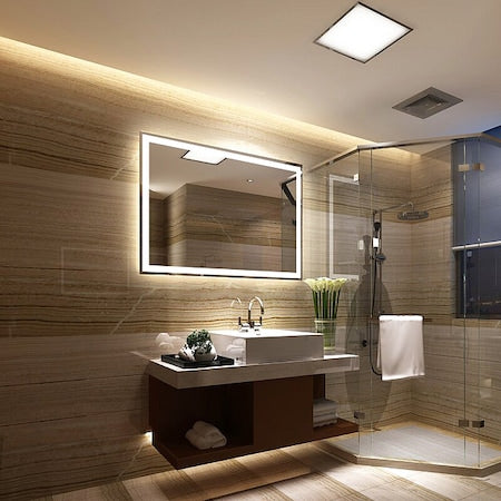 KETCHAM 48" x 36" Radiant Inset LED Mirror