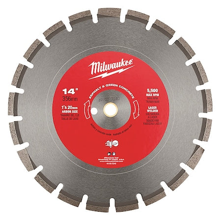 MILWAUKEE TOOL 14 in. Segmented Asphalt and Green Concrete Cutting Blade