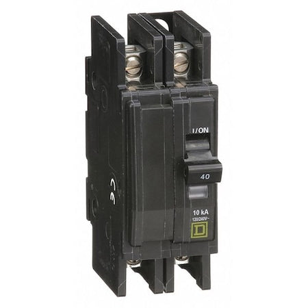 SQUARE D Miniature Circuit Breaker, QO Series, 40A, 2 Pole, 120/240V AC, 10kA at 120/240V AC