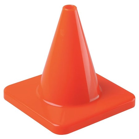 N/A Traffic Cone, PVC, Non-Reflective, 4 in Height, 0.11 lb, Orange