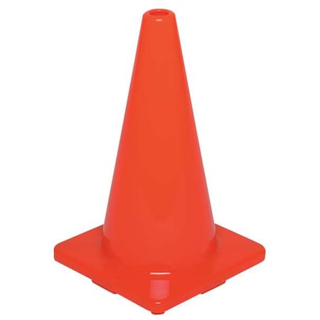 N/A Traffic Cone, PVC, Non-Reflective, 18 in Height, 2.3 lb, Orange