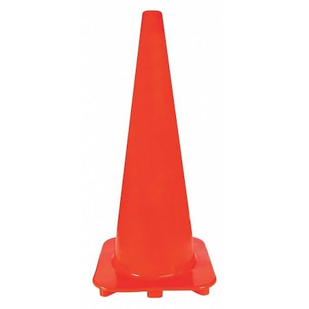 N/A Traffic Cone, PVC, Non-Reflective, 28 in Height, 5 lb, Orange