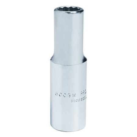 PROTO 3/8 in Drive, 22mm Torx(R) Metric, Socket, 12 Points, Steel, Chrome, 22 mm